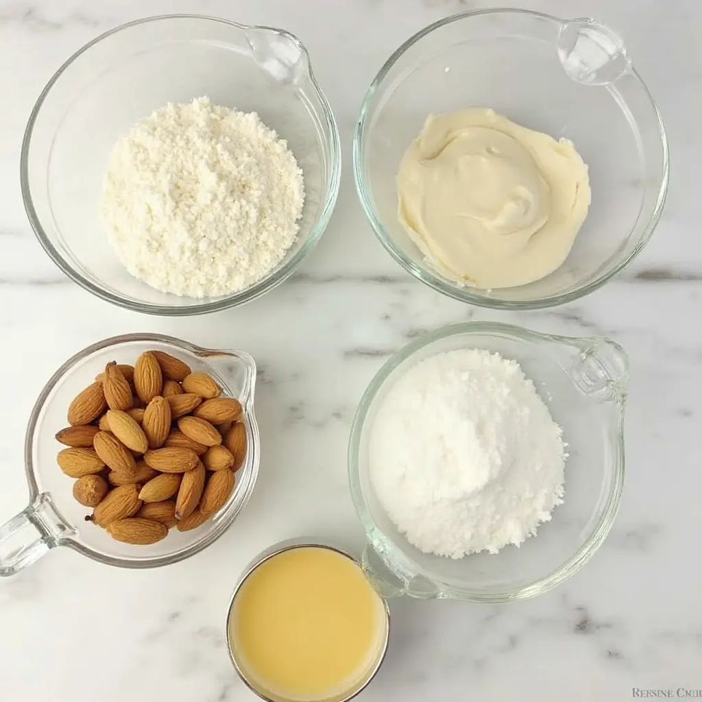 Ingredients for  almond cookies