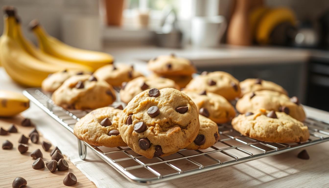 Easy banana chocolate chip cookies recipe