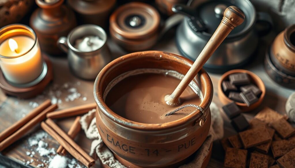 Traditional Mexican Hot Chocolate Preparation