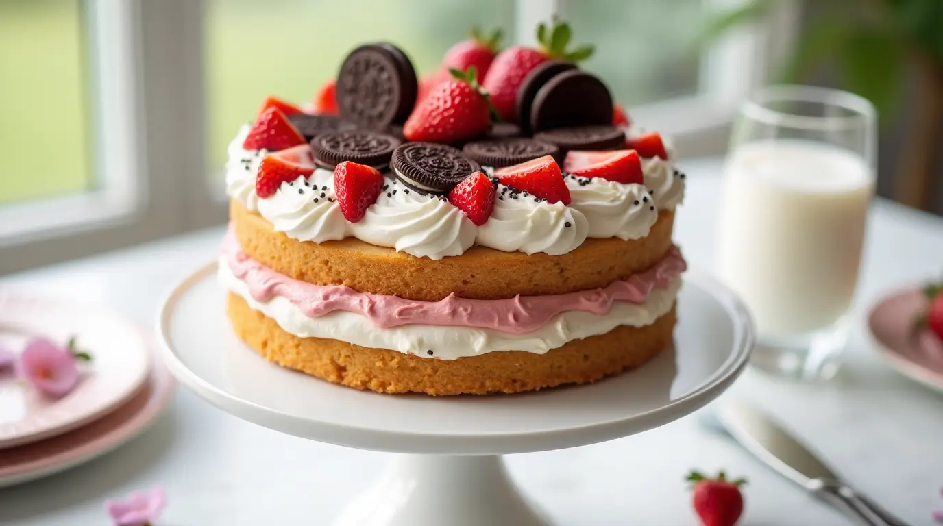 Strawberry Oreo Cake