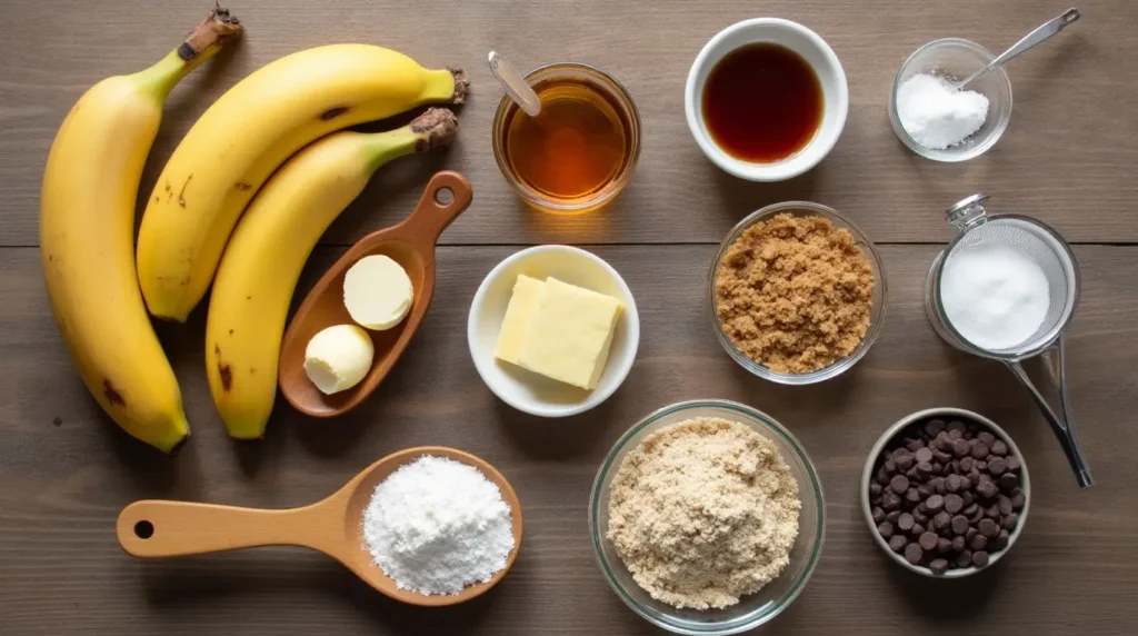 Ingredients for Crispy Banana Cookies