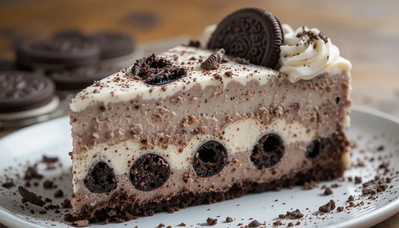 Oreo and cake ice cream