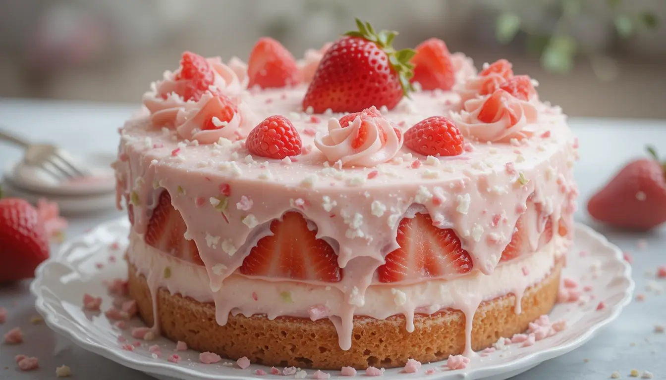 Strawberry Vanilla Cake