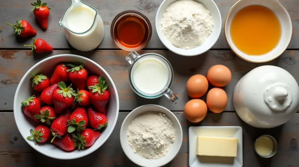 strawberry tres leches cake.