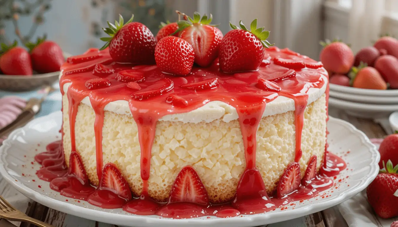 strawberry tres leches cake